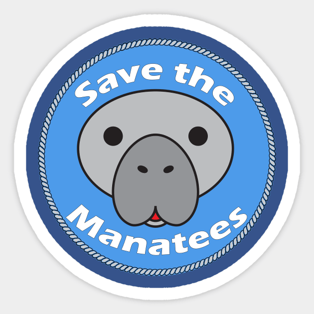 Save the Manatees Sticker by outrigger